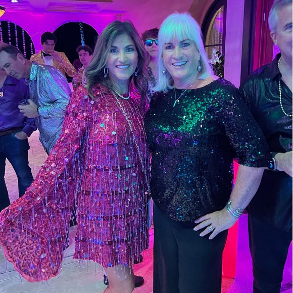 Hot Pink Beaded Tassel Flare Sleeve Mini Dress - Picture 8 of 8